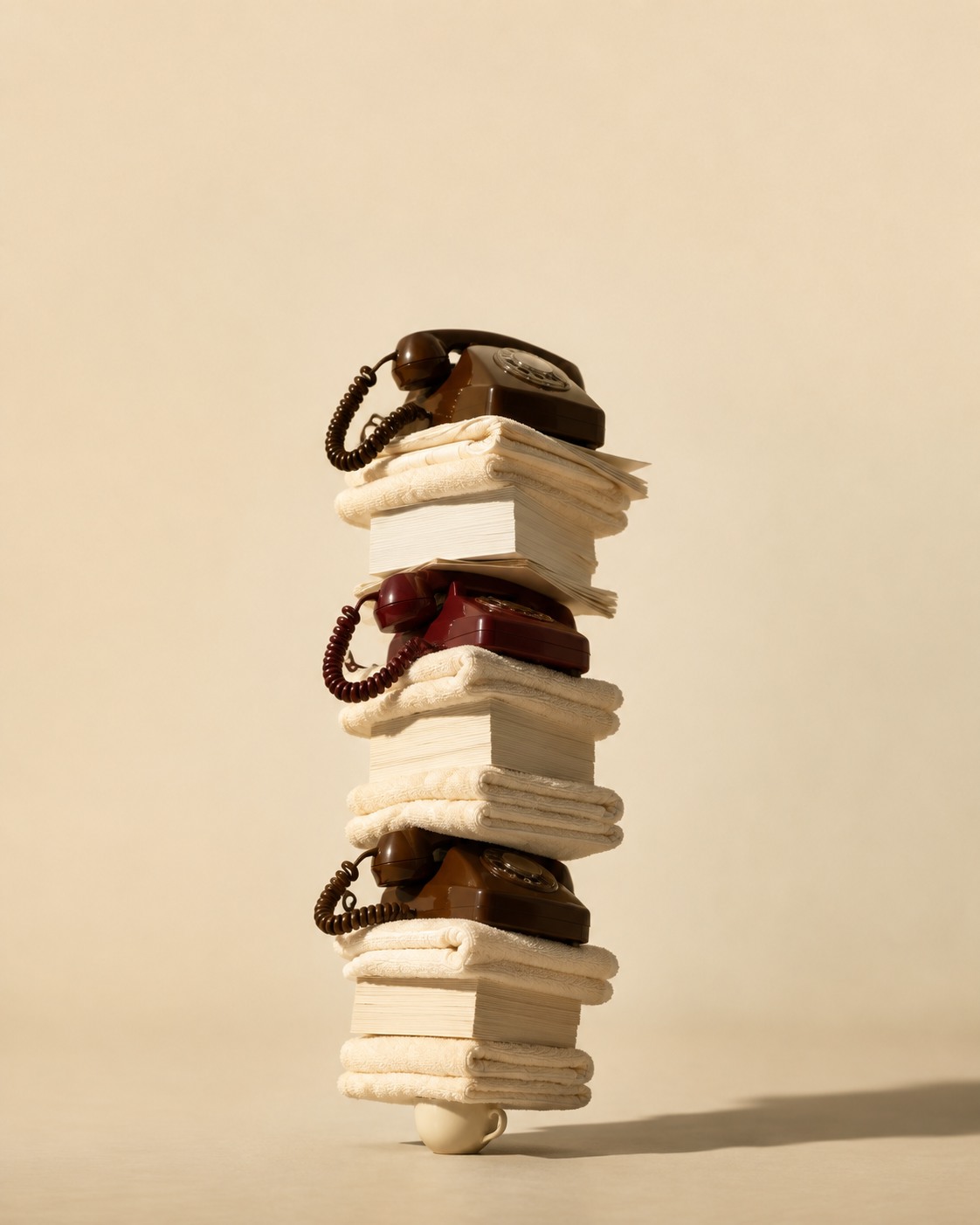 Surreales Kaffeemotiv über den turbulenten Studioalltag